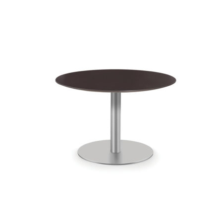 Classic 20"H Round Beveled Edge Table with Metal Base