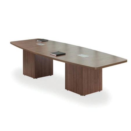 Classic Boat-Shaped Table with Cube Base