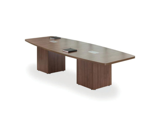 Classic Boat-Shaped Table with Cube Base