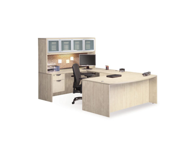 Bowfront Workstation with Optional Hutch