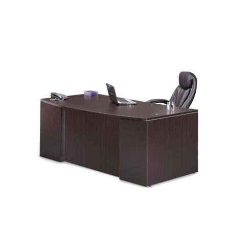 Classic Bowfront  Desk with Laminate Modesty Panel Insert