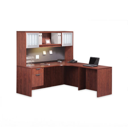 Classic L-Shaped Corner Desk with Optional Hutch