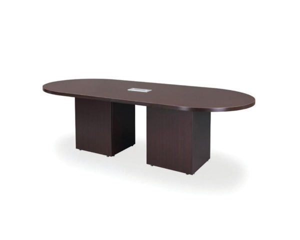 Classic Racetrack Table with Cube Base