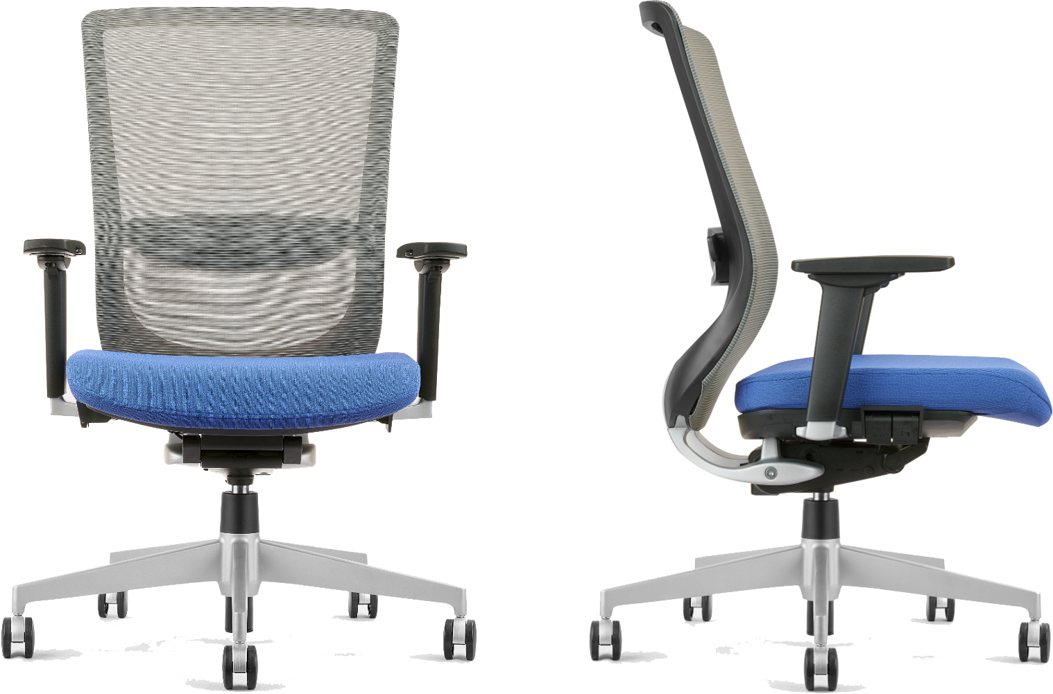 Blue adjustable ergonomic chair